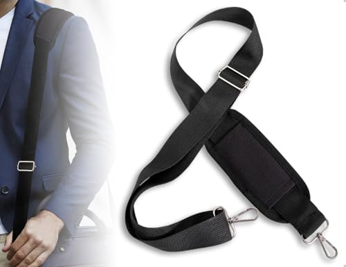 AOYEGIC Schultergurt,Universal Verstellbar Tragegurt,Dauerhafte Schulterriemen mit Metall Karabiner,verwendet für Zuhause Gepäck Kameratasche Laptoptasche(Schwarz)