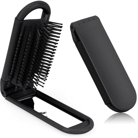 OSDUE Brosse à Cheveux de Voyage, avec Miroir Pliable, pour Femme