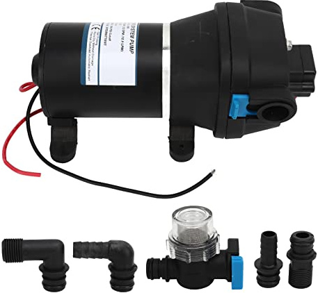 Cloimei Pompa acqua a membrana ad alta pressione 100PSI 3.2GPM 12LPM Micro booster elettrico Pompa volumetrica positiva DC12V 180W per yacht marini caravan automobili nebulizzazion