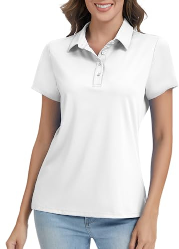 JoyGirl Poloshirt Damen Kurzarm | UV Schutz, Polohemd, Sportshirt, Schnelltrocknend, Sommer T-Shirts