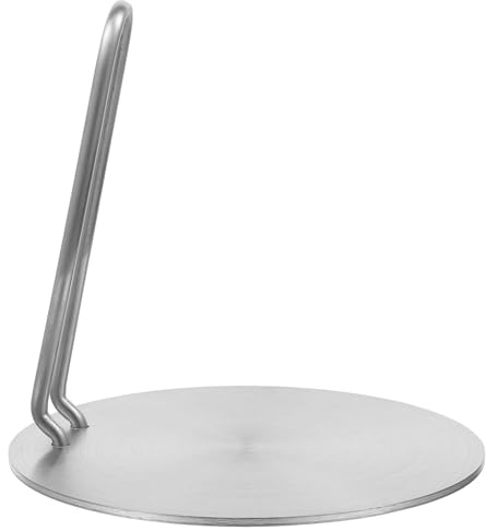 HEANUJJ 1 Set Adaptateur Plaque à Induction en Acier Inoxydable avec Poignée Amovible Diffuseur de Chaleur pour Répartition Uniforme sur Cuisinières Électriques et Usage Quotidien