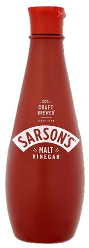Sarson's - Malt Vinegar PTB, 12 x 300ml, British Vinegar - Classic Taste for Chips, Marinades, Condiments - Traditional UK Recipe, Gluten-Free