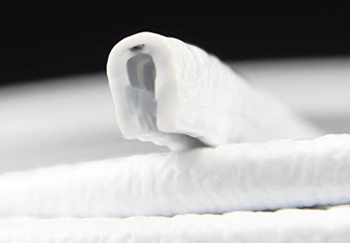 SMI-Kantenschutzprofil KS0-1W für 0-1mm PVC mit Stahleinlage Weiß selbstklemmend ohne Kleber - Kantenschutz, Kederprofil, Kantenprofil, Kantenschutzleiste für Autotüren, Bleche (50 m)