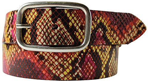 Vanzetti Damengürtel, Leder, Pythonprägung, Breite: 3 cm, Pink, 95 cm