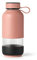 Lékué Botella Vidrio con funda de silicona, Coral, 600 ml