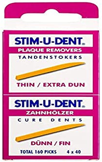 Stimudent Palillos De Dientes Delgados, 4 * 40 Piezas