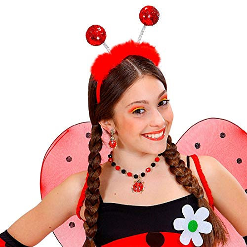NET TOYS Marabou Marienkäfer-Haarreif mit Antennen - Rot - Entzückendes Damen-Kostüm-Zubehör Käfer Kopfschmuck - EIN Blickfang für Fastnacht & Fasnet