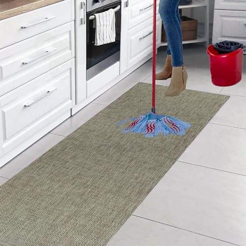 Tappeto passatoia Cucina Lavabile Lucy - Antiscivolo aderisce Perfettamente a Terra Non Piega Si pulisce con straccio - tappeti casa Moderno (50X300, 16)