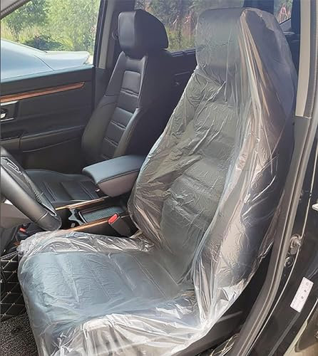 Rockyin 100pcs Einweg-Kunststoff-Auto-Sitzbezüge Protektoren Mechaniker Valet Rolle