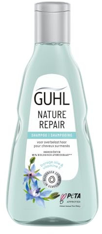 Guhl Nature Repair Shampoo With Borage Oil - For Overloaded & Damaged Hair - 250 Milliliters