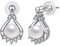 Arrebol Perlen Ohrringe Damen 925 Sterling Silber Ohrstecker mit 5mm Süßwasserperlen Ohrschmuck Geschenk