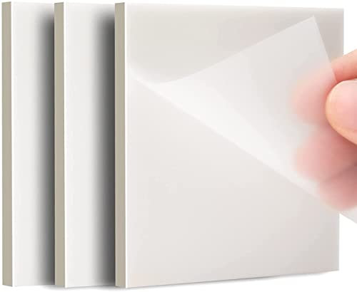 150 Blätter Transparente Haftnotizen, Wasserdichte Selbstklebendes Sticky Notes, Wiederbeschreibbare Notizzettel für Schule/Büro/Hause, Tolles Büromaterial für Studenten und Mitarbeiter (75x75 mm)