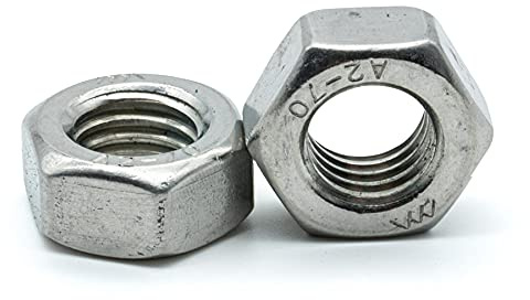 Hippo Hardware M7 (7mm) Hexagon Full Nuts Hex Nut Metric Coarse A2 Stainless Steel (Pack of 20)