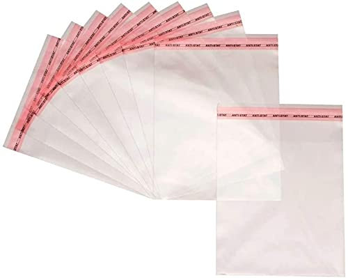 Netuno 100 Flachbeutel Hochglanz 16x31 cm mit Klappe (3cm) Peel & Seal PP Tütchen selbstklebend Plastiktüten klar Cellophantüte transparente Tüten mit Lasche