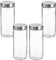 Lot de 4 bocaux en verre + 2 L en inox.
