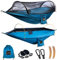 AnorTrek Professionelle Camping-Hängematte mit Moskitonetz, leichte tragbare Doppel-Hängematte, 230T Nylon-Hängematte für Camping, Wandern, Garten, Rucksackreisen