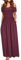 STYLEWORD Sommerkleid Damen Lang Maxikleid Sommer Rot Elegant Freizeitkleid Kurzarm Kleider mit Taschen