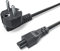 QYD 1.8M C5 Cable de alimentación 3 Pines Adaptador del portátil Cloverleaf Cable reemplazo para Cable Original Power Cord Monitor TV Impresoras HP Epson Canon Laptop Cargadores de Ordenador portátil
