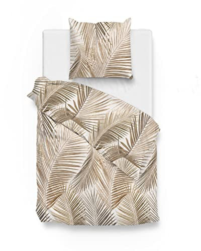 ZO! HOME 1 x Bettwäsche 135 x 200 cm + 1 x Kissenbezug 80 x 80 cm Cato Natural
