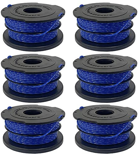 Bobina para Recortadora de Cuerdas Black and Decker A6441, Bobina de Hilo para Cortacésped Black & Decker, Bobinas de Repuesto A6441, 6 Bobinas de Repuesto para Recortadora de Cuerda