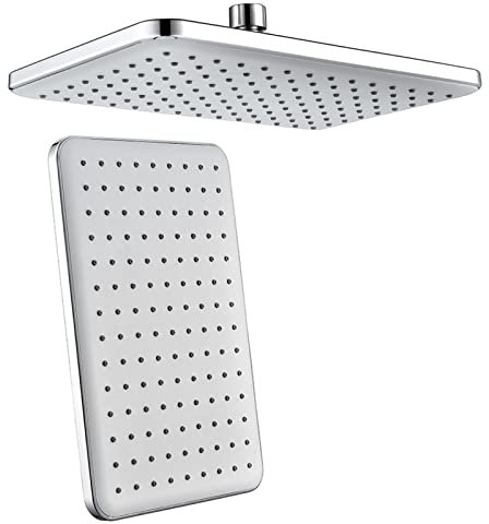 GLYYR Duschkopf Regendusche, 29cm Rechteckig, ABS Hochdruck, Wassersparend, Anti Kalk, Chrom