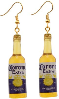 Lovely Beer Mug Dangle Earrings Handmade Lightweight Drink Bottle Earrings Funny Food Earrings for Women Girls Beer Lover Statement Jewelry Gifts, Zinc, No Gemstone