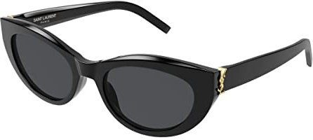 Yves Saint Laurent Damen Sl M115 Sonnenbrille, Schwarz/Schwarz/Grau, 52