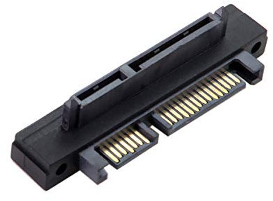 CY Adattatore convertitore di estensione SATA 22 pin 7 + 15 maschio a SATA 22 pin femmina angolato da 90 gradi