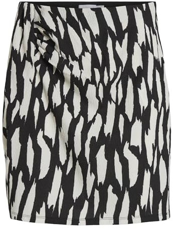 Vila Damen Rock VILAYA ILA HW Skirt/SU (as3, Alpha, l, Regular, Regular, Black)