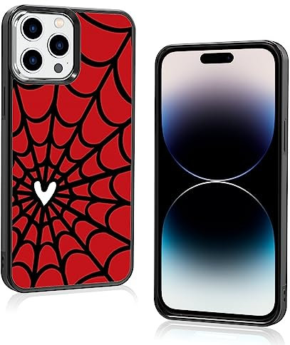 Cool Anime Phone Case for iPhone 14 Pro Max Trendy Spider Webs Pattern Design Phone Case