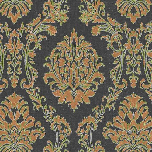 Erismann Tapete | Kollektion Versailles | 10288-15 | Vliestapete | Muster/Motive | 0.53 x 10.05 m | Gelb | Wohnzimmer | Flur | Büro | Küche | Wohnräume