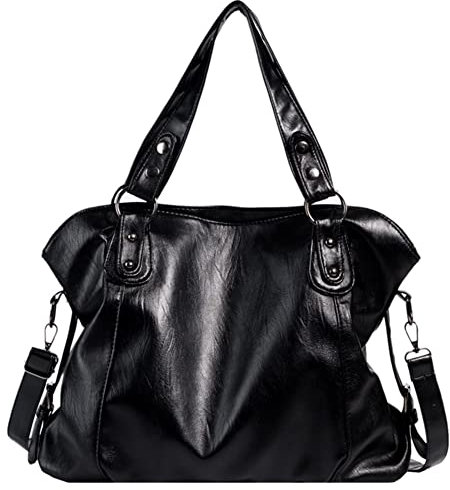 JUCHRZEY PU Leder Sling Umhängetasche Große Größe Messenger Handtasche Einfarbig Weiche Weibliche Reise Shopper Mama Tote Tasche