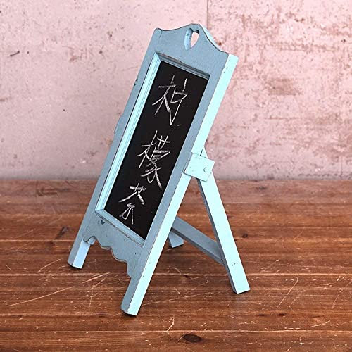 MaiBuL LNNW Kreidetafel Weinlese-Tafel mit Holzrahmen, Schreiben von Tafel for Werbung Menu Meldungsanzeige, Bar Cafe Türschild für Schule, Wohnung und Büro (Color : C, Size : 20X12X35cm)