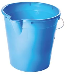 BIANCHERIAWEB Cubo de limpieza Mango ergonómico con pico seco plástico azul 12L cubo