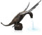 Mednkoku Sciter-Pond, fontaines Patio 11,42 Pouces Antique Dragon Eau d'automne Résine du Jardin Dragon Statue avec Fontaine d'eau intérieure pour Jardins, patios, étang