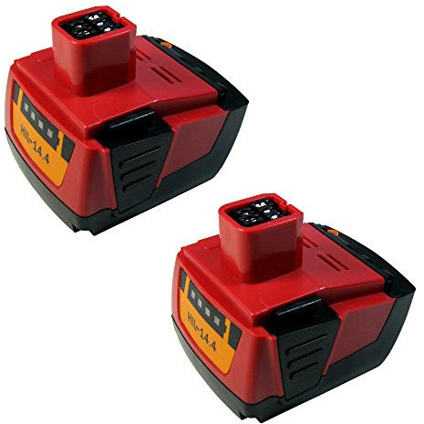 Trade-Shop - 2 batterie agli ioni di litio, 14,4 V, 4000 mAh, con Hilti SID144 A SIW 144-A SIW144-A CPC 14,4 V, sostituisce Hilti B144 B-144