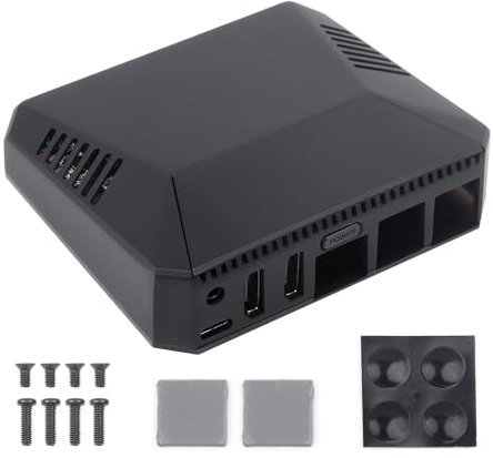 Waveshare Argon ONE V3 Aluminum Alloy Case for Raspberry Pi 5, with Built-in Cooling Fan, Without M.2 SSD Slot
