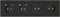 PULSAR Steckdose Unterputz mit USB-C, USB-A 4-Fach Schwarz Glas - Schuko-Steckdose mit 20W Schnellladegerät - Wandsteckdose 16A mit Kindersicherung 299x86mm