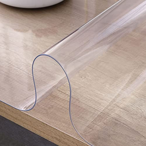 Genérico Manteles Protector de Mesa Cocina Comedor Cubierta de Muebles de Madera Cubierta de Mantel de plástico Transparente Estera Lavable Cojín Protector de Escritorio de Madera fácil de Limpiar