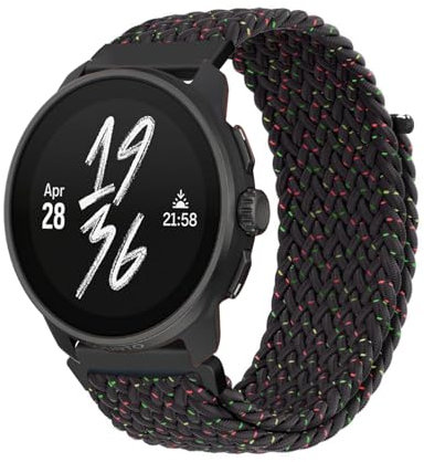 HYSDFFG Armband für Suunto Race S/Suunto Race Armband, Geflochtenes Nylon Stoff Solo Loop Band für Damen Herren, Verstellbares Ersatzarmband Kompatibel mit Suunto Race S/Suunto Race (K)