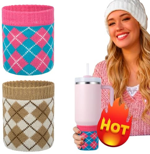 Knitted Boot for Stanley, Cup Cover for Stanley 30 oz Quencher, Bottom for Stanley 40 oz Cup, Knitting Bottoms for Stanley Cup, Accessories Boots, Jacquard Holder Sleeve for Stanley 40 oz