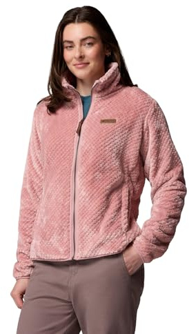 Columbia Women's Fire Side 2 Sherpa Full Zip Full Zip Fleece Jacket, Eraser Pink, XXL