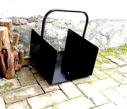 Kaminholzhalter Korb für tragbare Verwendung im Freien, Eisenregal für Feuerstelle und Kamin, Aufbewahrungs-Organizer