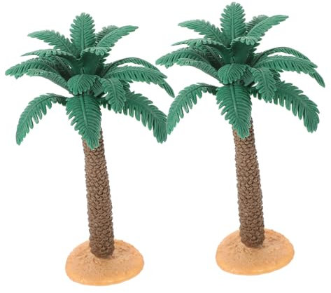 PRETYZOOM 2stücke Teiliges Miniatur Palmenmodell Aus Kunststoff Mit Realistischer Optik Hochwertiger Mikrolandschaft Deko Für Modelleisenbahn Architektur Und DIY Szenengestaltung Für Innen a