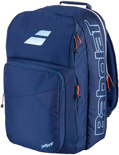 Babolat Unisex-Adult Backpack, Sporttasche Modell Pure Drive, Marineblau, Platz für bis zu 3 Schläger, 3 Separate Fächer für Ausrüstung, Schuhe und Laptop, Unique
