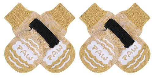 BEAUTYZOO Hundesocken Anti-Rutsch, Verstellbarer Pfotenschutz für Hunde mit Klettverschluss für den Innen-und Außenbereich-Hundeschuhe Pfotenschutz Sommer Haustierpfoten Schutz Traktion Kontrolle