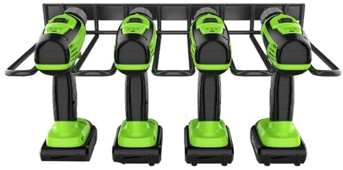 Nixiara Drill Organiser, Cordless Drill Wall Mounting, Power Tool Organiser, Drill Holder Wall Mount, Utility Storage Shelf, High Performance, Thickened Battery, Tool Supplies for