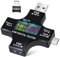 Tester USB Messgerät 2-in-1 USB C Strommessgerät Digital Multimeter Strommesser Power Meter, Spannung Voltmeter, Strom,usb messgerät, usb tester messgerät,Leistungskapazität Detektor