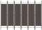 Myheimly 6-TLG. Raumteiler Klappbar Freistehend Trennwand Paravent Umkleide Sichtschutz Spanische Wand Raumtrenner Anthrazit 240 x 180 cm