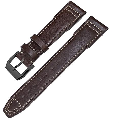 BNCXMO Echtes Leder -Uhrband für IWC Mark XVIII le Petit Prince Pilots Uhr 20mm 21 mm 22 mm Kaufweißgurt
